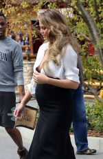 Pregnant CHRISSY TEIGEN Out and About in Los Angeles 03/11/2016