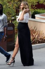 Pregnant CHRISSY TEIGEN Out and About in Los Angeles 03/11/2016