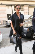 Pregnant CHRISSY TEIGEN Out and About in New York 03/02/2016
