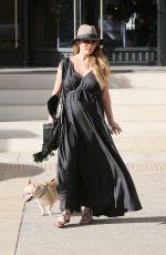 Pregnant CHRISSY TEIGEN Walks Her Dog Out in Beverly Hills 03/14/2016