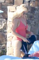 REESE WITHERSPOON in Red Swimsuit in Cabo San Lucas 03/01/2016