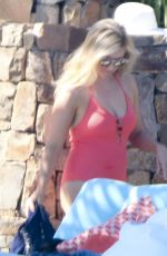 REESE WITHERSPOON in Red Swimsuit in Cabo San Lucas 03/01/2016