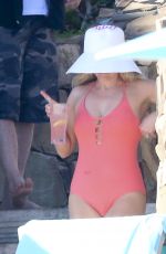REESE WITHERSPOON in Red Swimsuit in Cabo San Lucas 03/01/2016