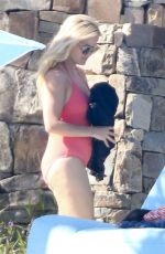 REESE WITHERSPOON in Red Swimsuit in Cabo San Lucas 03/01/2016