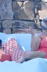 REESE WITHERSPOON in Red Swimsuit in Cabo San Lucas 03/01/2016