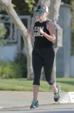 REESE WITHERSPOON Oout Jogging in Los Angeles 03/16/2016