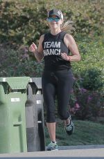 REESE WITHERSPOON Oout Jogging in Los Angeles 03/16/2016