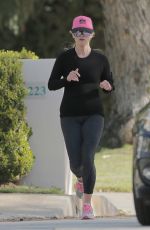 REESE WITHERSPOON Out for Morning Jog in Los Angeles 03/30/2016