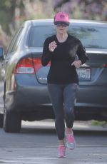 REESE WITHERSPOON Out for Morning Jog in Los Angeles 03/30/2016