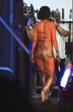 RIHANNA on the Set of Her New Music Video 03/17/2016