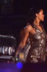 RIHANNA on the Set of Her New Music Video 03/17/2016
