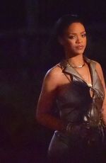 RIHANNA on the Set of Her New Music Video 03/17/2016