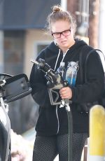 RONDA ROUSEY at a Gym and Gas Station in Los Angeles 03/09/2016
