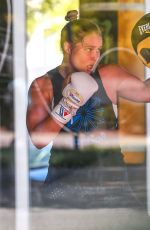 RONDA ROUSEY at a Gym and Gas Station in Los Angeles 03/09/2016