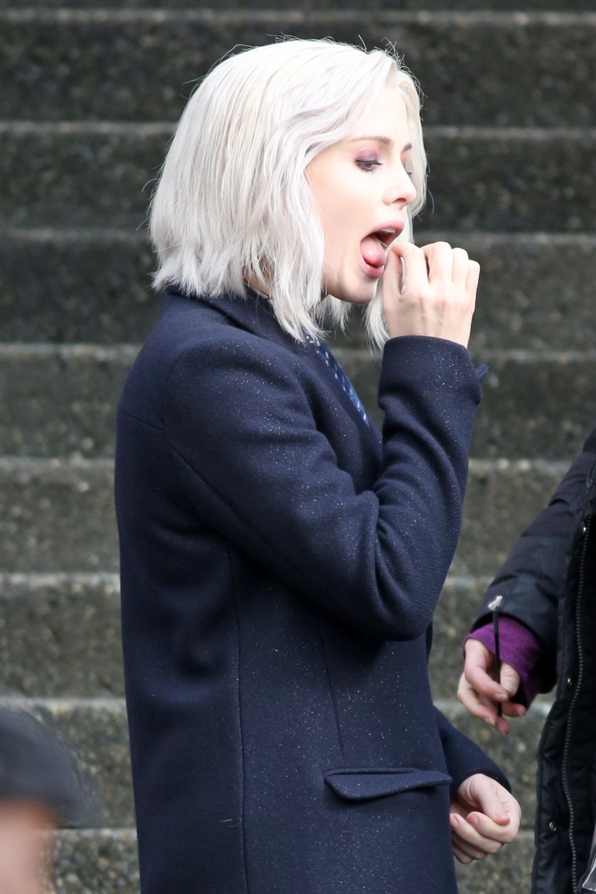 ROSE MCIVER on the Set of Izombie in Vancouver 02/29/2016 – HawtCelebs