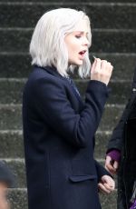 ROSE MCIVER on the Set of Izombie in Vancouver 02/29/2016