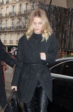 ROSIE HUNTINGTON-WHITELEY Arrives at Domaine du Palais Royal in Paris 03/04/2016