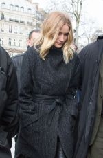 ROSIE HUNTINGTON-WHITELEY Arrives at Domaine du Palais Royal in Paris 03/04/2016