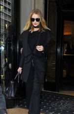 ROSIE HUNTINGTON-WHITELEY Leaves Her Hotel in Paris 03/02/2016