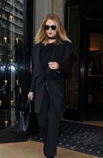 ROSIE HUNTINGTON-WHITELEY Leaves Her Hotel in Paris 03/02/2016