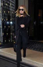 ROSIE HUNTINGTON-WHITELEY Leaves Her Hotel in Paris 03/02/2016