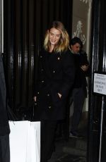 ROSIE HUNTINGTON-WHITELEY Night Out in Paris 03/02/2016
