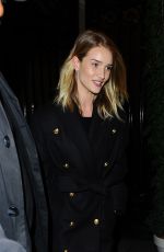 ROSIE HUNTINGTON-WHITELEY Night Out in Paris 03/02/2016