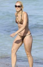 SABINE LISICKI in Bikini at a Beach in Miami 03/27/2016