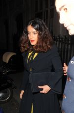 SALMA HAYEK at Chiltern Firehouse Restaurant in London 03/04/2016