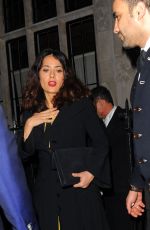 SALMA HAYEK at Chiltern Firehouse Restaurant in London 03/04/2016