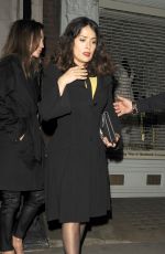 SALMA HAYEK at Chiltern Firehouse Restaurant in London 03/04/2016