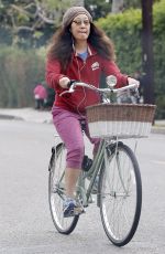 SANDRA OH on a Bike Ride in Los Angeles 03/03/2016