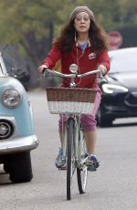 SANDRA OH on a Bike Ride in Los Angeles 03/03/2016