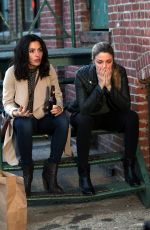SARAH SHAHI on the Set of 