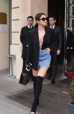 SELENA GOMEZ Out and About in Paris 03/08/2016
