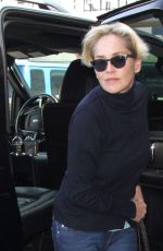 SHARON STONE at LAX Airport in Los Angeles 03/18/2016