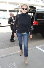 SHARON STONE at LAX Airport in Los Angeles 03/18/2016