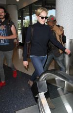 SHARON STONE at LAX Airport in Los Angeles 03/18/2016