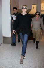 SHARON STONE at Los Angeles International Airport 03/15/2016