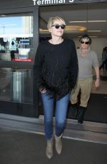 SHARON STONE at Los Angeles International Airport 03/15/2016