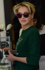 SHARON STONE Out anda About in Beverly Hills 03/18/2016