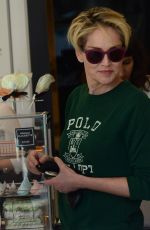SHARON STONE Out anda About in Beverly Hills 03/18/2016