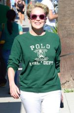SHARON STONE Out anda About in Beverly Hills 03/18/2016