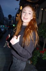 SOPHIE TURNER Leaves Her Hotel in Paris 03/08/2016