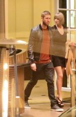 TAYLOR SWIFT and Calvin Harris at The Beverly Wilshire Hotel in Beverly Hills 03/01/2016