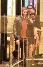 TAYLOR SWIFT and Calvin Harris at The Beverly Wilshire Hotel in Beverly Hills 03/01/2016