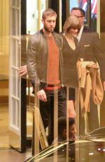 TAYLOR SWIFT and Calvin Harris at The Beverly Wilshire Hotel in Beverly Hills 03/01/2016