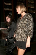 TAYLOR SWIFT and LORDE Leaves Roku Sunset Restaurant in West Hollywood 03/25/2016