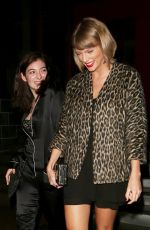 TAYLOR SWIFT and LORDE Leaves Roku Sunset Restaurant in West Hollywood 03/25/2016