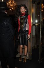 ZENDAYA COLEMAN Leaves Her Hote in Paris 03/09/2016